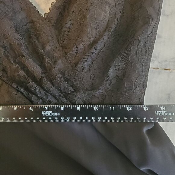 Disney Fairy Tale Weddings Dress Small‎ Formal Alfred Angelo Black Lace Chiffon - Picture 6 of 10